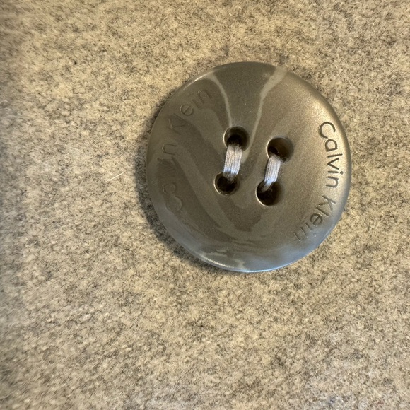 Calvin Klein Women's Gray Double-Breasted Peacoat Jacket Coat Sz 2 - Picture 10 of 15